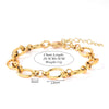 Stainless Steel Chunky Link Chain Bracelet For Women Gold Plated Hip-hop Rock Style Women's Bracelets 20cm+5cm - Image 12