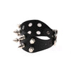 Gothic Punk Hip Hop Rock Spike Rivet Stud PU Leather Wristband Bracelet Bangle - Image 3