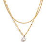 Double Layer Chain Necklace with Zirconia Pendant, Stainless Steel Minimalist Jewelry for Women - Image 7