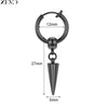 Zemo 1 PC Punk Stainless Steel Clip-on Earrings Long Tassel Pendant Earring Taper Cross Feather No-Pierced Fake Piercing 12/14MM - Image 10