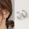 2Pcs Full Rhinestone Zircon Ear Cuff Ear Clip for Women No Pierced C Shape Earcuff Ear Wrap Earcuff Clips Jewelry Gifts - Image 1