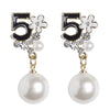 Skeds Korean Style 5 Numbers Pearl Crystal Flower Earrings For Women Camellia Elegant Lady Party Jewelry Ear Rings - Image 17