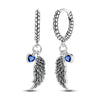 Silver Blue Zirconium Butterfly Earrings Colored Hoop Earrings Women Female Party Earring Jewelry - Image 11