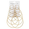 12pcs/lot Women's Hoop Earrings Gold Color Round Large Earrings Set Loop Earrings Novia - Image 8