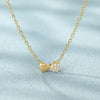 Double Heart Clavicle Chain for Women Necklaces Silver Round White Zircon Pendant Necklace Jewelry - Image 3