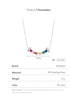 MODIAN 925 Sterling Silver Smile Square Rainbow Colorful Zirconia Pendant Necklace Neck Chain For Women Fine Jewelry