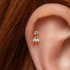 Silver Zircon Stud Earrings 1PC Eight pointed star Women Gold/Silver Heart Flat back piercing Jewelry Gift - Image 56