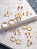 10 Pairs Small Gold Hoop Stud Earrings for Women, Gold Plated Tiny Stainless Steel Earrings Sets for Multiple Piercing - Image 5