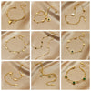 316L Stainless Steel Golden Heart Geometry Zircon Minimalist Series Bracelet Lady Wrist Chain Jewelry - Image 6