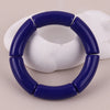 Colorful Acrylic Tube Bead Bangle with Elastic Fit - Image 30