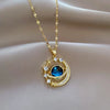 Star Moon Mythology Full Zirconia Luxe Elegant Full Zirconia Necklace for Women, Versatile Collarbone Chain - Image 7