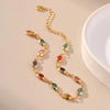 Elegant Gold Plated Colorful Rhinestone Beads Bracelet for Women Bracelets Party Jewelry Gifts - Image 3