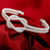 Silver Big Bangles Bracelet Cute Charms for Women Lady Jewelry Adjustment Cuff Wedding - Image 16