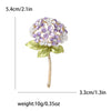 Enamel Hydrangea Brooches for Women Unisex Rhinestone Flower Pins Banquet Party Backpack Gifts Jewelry Accessories - Image 13