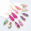 Crystal Earrings With Droplet Shaped Purple And Green Women's Earrings Bold European And American Style Gift Accessories - Image 4