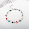 Colorful Bejeweled Bangle Popularity TS Stainless Steel Bracelets for Women 12 Birthstones Rainbow Crystal Chain Jewelry - Image 4