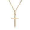 Christian Jesus Cross Necklaces Silver Color Long Chain Simple Pendants For Women Men Jewelry Gifts - Image 5