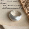 Silver Unique Oval Big Simple Ring For Women Jewelry Finger Adjustable Open Vintage Ring For Party Birthday Gift - Image 13