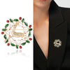 Christmas Rhinestone Wreath Brooches for Women Unisex Enamel Bell Pin Office Party Friend Gifts Accessories - Image 6