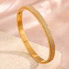 Yupsk 3Pcs/Set 316L Stainless Steel Stacking Bracelets Dazzling Shiny Frosted Surface Cuff Bangle Daily Accessories - Image 6