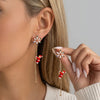 Moving Santa Claus Tassel Dangle Earrings for Women Christmas Tree Snowflake Asymmetric Long Earring Year Jewelry - Image 18