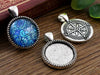 10pcs 20mm Inner Size Antique Silver Plated And Bronze compass Style Cabochon Base Setting Charms Pendant - Image 5