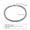 Basic Men Wheat Chain Anklets, Stainless Steel Cuban Chain Anklet Foot Bracelet,Barefoot Gifts for Him Jewelry - Image 6