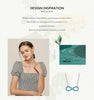MODIAN 925 Sterling Silver Natural Turquoise Romantic Infinite Love Pendant Necklace For Women Valentine's Day Gifts Jewelry