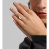 Stainless Steel Zirconia Snake Adjustable Ring Gold Platinum Plated Minimalist Chic Jewelry - Image 3