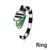 Silver Cube Zirconia Snake Ring Women Open Adjustable CZ Finger Ring Party Jewelry Necklace Clover Charm Love - Image 27