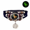 Luminous 12 Constellation Vintage Bracelet for Men Women Braided Punk Leather Bracelets Birthday Gift Glow In The Dark Bracelet - Image 9