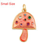 Rainbow Sun Happy Face Round Lemon Mushroom Charm Pendant, Gold Plated Zircon Necklace Bracelet Handmade Jewelry - Image 40