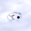 Silver Moon Stars Adjustable Rings For Women Dating Ring Wedding Jewelry Ladies Accessories Jewellery - Image 6