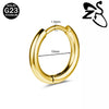 ZS Titanium 1 PC 18G Hoop Earrings Women Men Zircon Round Earrings D Shape 3 Colors Helix Cartilage Piercings Jewelry - Image 27