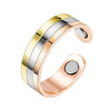 99.99% Copper Magnetic Rings Tricolor Cuff Therapy Ring Adjustable Ring magnetico terapeutico Three color open ring - Image 1