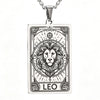 12 Constellations Tarot Card Pendant Necklace Stainless Steel Rectangle Horoscope Zodiac Sign Chain Jewelry Gift For Men Women - Image 11