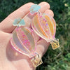 1 Pair of Colorful Reflective Cloud Air Balloon Earrings Made of Acrylic Splicing, And Simple Versatile Jewelry - Image 5