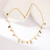 316L Stainless Steel Geometric Pendant Necklace with Colorful Crystal Accents - Image 6