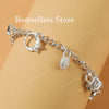 Silver 8 Inches Star, Moon, Zircon, Cross Bracelet Women's Charm Elegant Gift Jewelry - Image 4