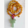 Glass Bead Necklace with Pumpkin Beads and Tree or Fish Pendants - Image 8