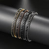 Black Crystal Tennis Bracelets for Women Men Iced Out Cubic Zirconia Adjustable Bracelet On Hand Hippie Jewelry - Image 3