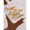 Green White Cubic Zirconia Chain Drop Earrings Gold Color Stainless Steel Pvd Plated Chic Jewelry - Image 4