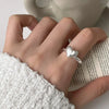 Silver Open Finger Ring Punk Heart Irregular Geometric Stackable For Women Girl Jewelry Gift - Image 38