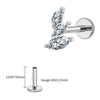 Titanium 16G Cluster Marquise CZ Tragus Helix Stud Conch Lobe Rook Cartilage Leaf Climber Flat Back Labret - Image 21
