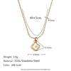 Marble Sun Pattern Round Mini Turquoise Eye Retro Round Coin Rectangular Snake Chain Freshwater Pearl Necklace - Image 8