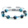 Royal Blue Tiger Eye Stone Beads Bracelet for Women Men Handmade Braided Rope Knot Bangle Couple Adjustable Jewelry Gift - Image 8
