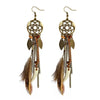 Bohemian Ethnic Statement Feather Tassel Earrings Dangling Drop Earrings For Women Jewelry Accessories Presents - Image 2