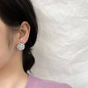 Zircon Christmas Snowflake Stud Earrings for Women Shiny Rhinestone Crystal Flowers Earring Christmas Year Gifts - Image 3