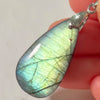 Pink Labradorite Pendant Irregular Shape Bead Stone Purple Necklace for Men Women - Image 37