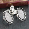 18x25mm 5pcs Antique Silver Bronze Plated Mixed Styles Oval Adjustable Ring Settings Blank/Base - Image 18
